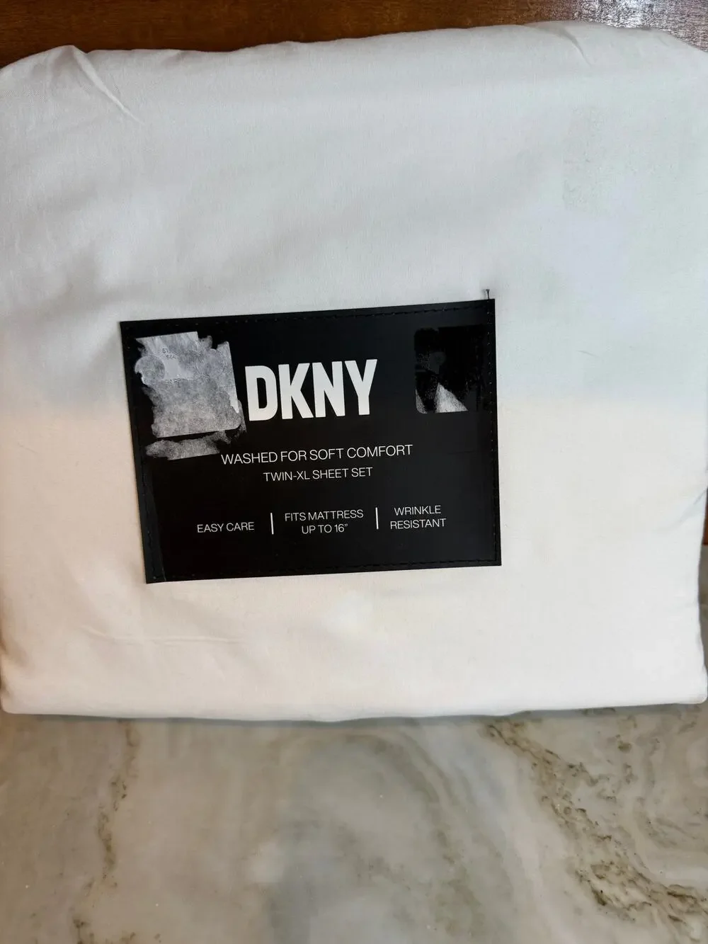 DKNY Twin XL Sheet Set White